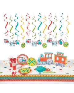 Train Party Tableware Kit for 8 Guests
