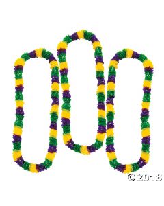 Tri-color Mardi Gras Leis