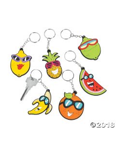 Tropical Fruit Keychains