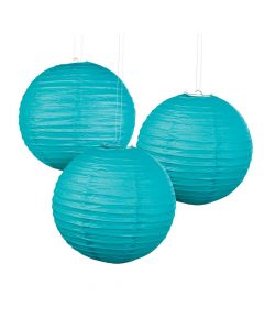 Turquoise Hanging Paper Lanterns