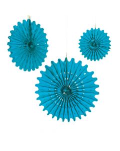 Turquoise Tissue Hanging Fans