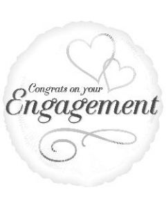Two Hearts Engagement Foil Balloon