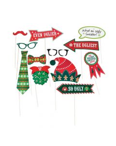 Ugly Sweater Photo Stick Props