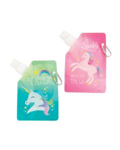 Unicorn Collapsible Water Bottles