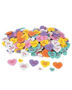 Valentine Conversation Self-Adhesive Foam Heart Stickers
