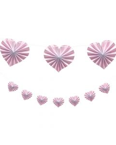 Valentine Heart-Shaped Fan Garland