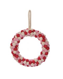Valentine Pom-Pom Wreath