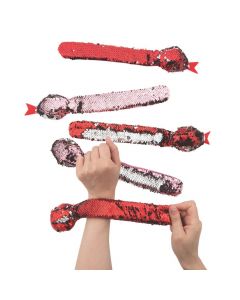 Valentine Reversible Sequin Snake Slap Bracelets