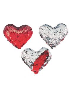 Valentine's Day Flipping Sequins Plush Hearts