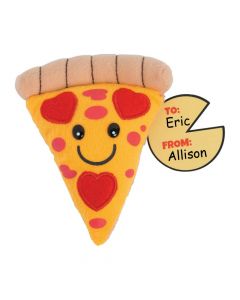 Valentine's Day Plush Pizza Slices with Cards