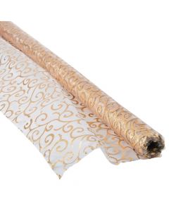 Victorian Gold Printed Fabric Roll