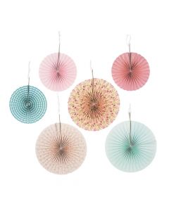 Vintage Collection Hanging Paper Fan Decorations