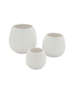 White Ceramic Planter Vase Set