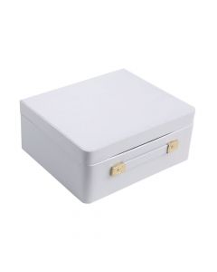 White Mini Suitcase Centerpiece