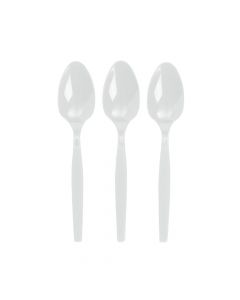 White Plastic Spoons