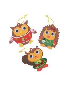 Woodland Critter Ugly Sweater Ornament Craft Kit