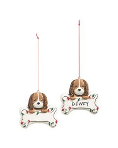 Write-A-Name Puppy Ornaments