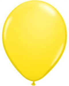 Yellow 12cm Plain Round Latex Balloon