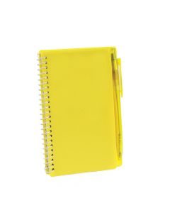 Yellow Spiral Notebooks with Pens
