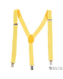 Yellow Team Spirit Suspenders
