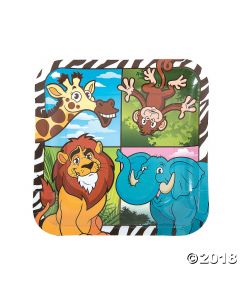 Zoo Adventure Paper Lunch Plates
