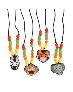 Zoo Animal Bead Necklace Craft Kit